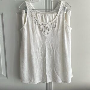 Eileen Fisher.  Summer linen tank/skirt outfit